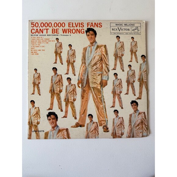 Elvis Presley 50,000,000 Elvis Fans Can't Be Wrong LP Gold Records Vol2 G+ Mono - Picture 1 of 8